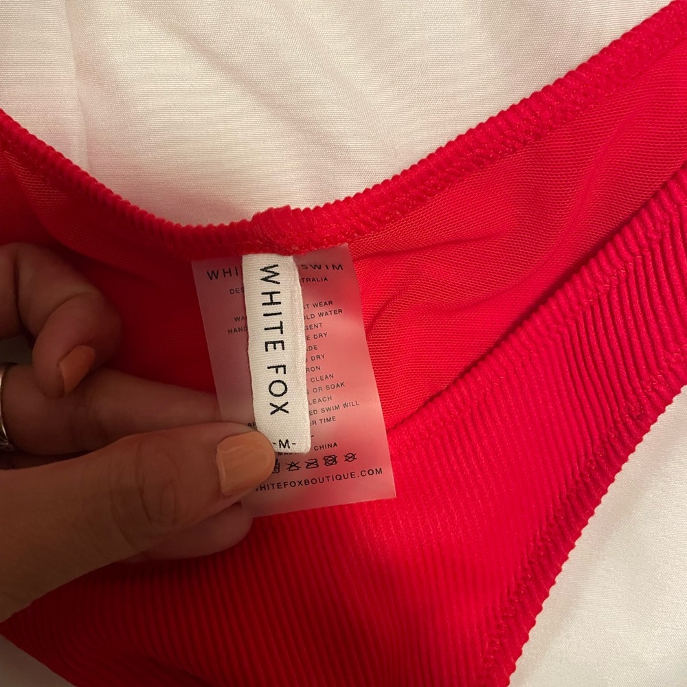 Red Ribbed Bikini - image 3